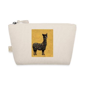 Lama Painting Gold - Organic Pouch - nature - Front