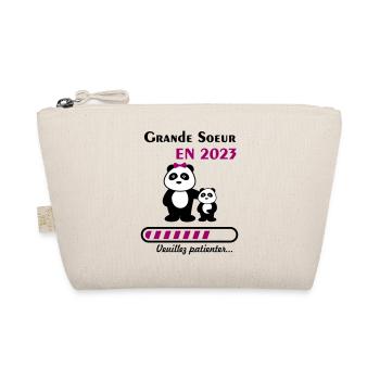 Grande soeur en 2023, bientôt soeur, naissance - Trousse biologique - nature - Devant