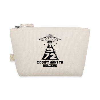 Vintage 1972 50 Years Anniversary Flying Saucer - Organic Pouch - nature - Front