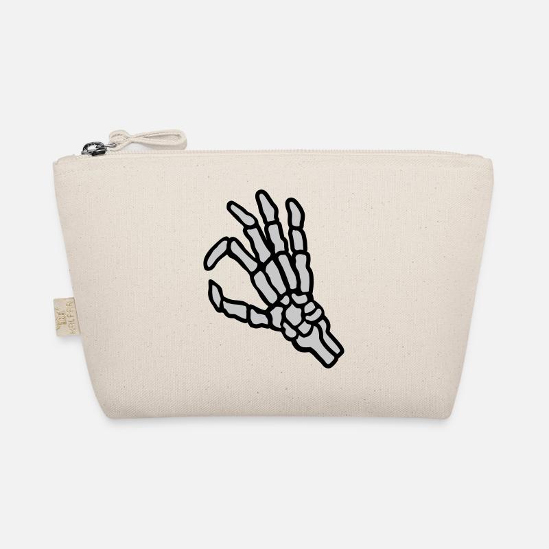 Skeleton hole look in gesture Organic Pouch