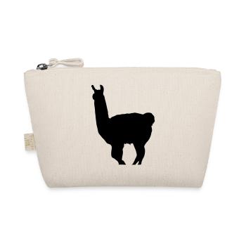 Llama Alpaca Silhouette Funny No Drama Llama - Organic Pouch - nature - Front