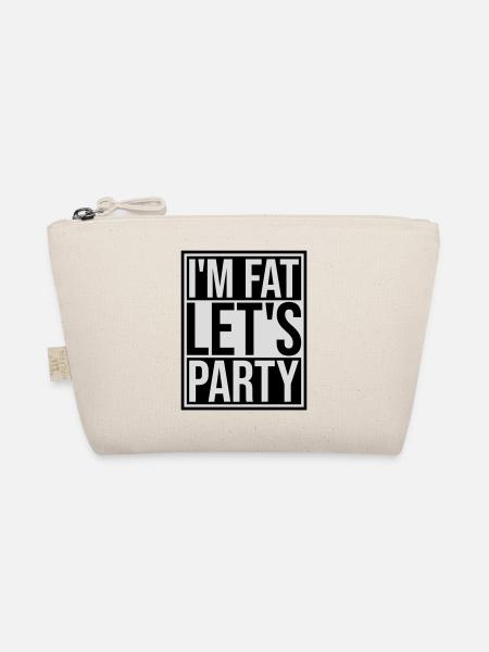 im fat lets party - Bio-Täschchen - Natur - Vorne