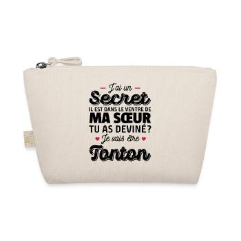 Secret / je vais être tonton / futur tonton - Trousse biologique - nature - Devant