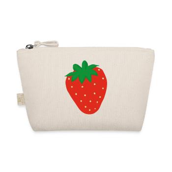 Strawberry Illustration Gift Idea - Organic Pouch - nature - Front