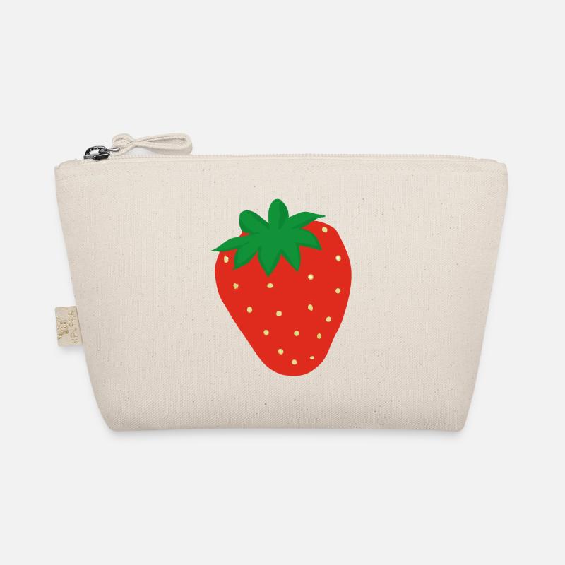 Erdbeere Illustration Geschenkidee Bio-Täschchen