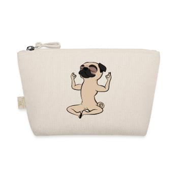 Mops Hund macht Yoga Yogaliebhaber Geschenkidee - Bio-Täschchen - Natur - Vorne