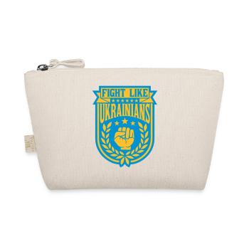 fight like ukrainians quote - Organic Pouch - nature - Front