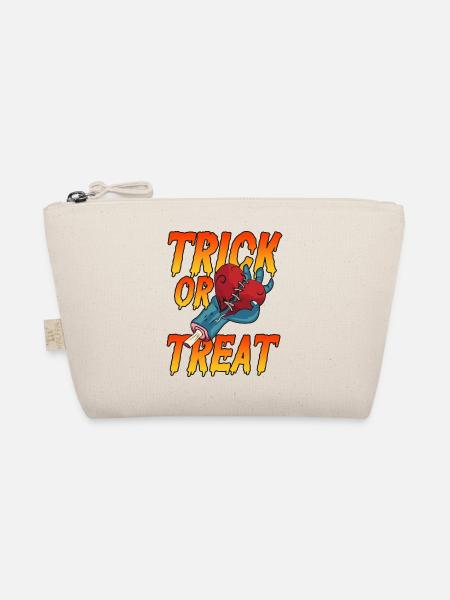 Halloween Trick or Treat Süßes oder Saures Herz - Bio-Täschchen - Natur