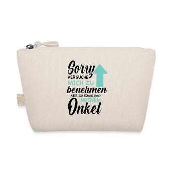 Ich versuche mich zu benehmen - Onkel - Bio-Täschchen - Natur - Vorne