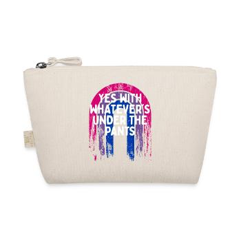 Whatever's Under the Pants Bisexual LGBTQ Bi - Organic Pouch - nature - Front