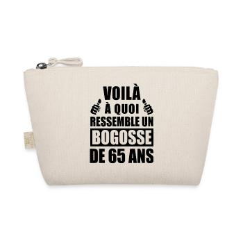 bogosse de 65 ans / humour anniversaire 65 ans - Trousse biologique - nature - Devant