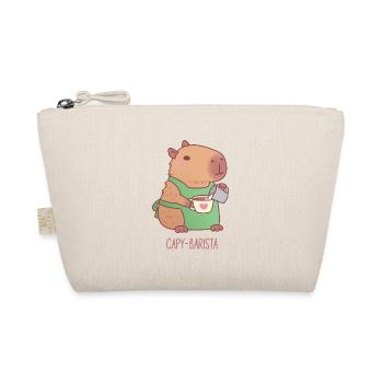 Cute Capybara Barista Preparing Coffee - Organic Pouch - nature - Front