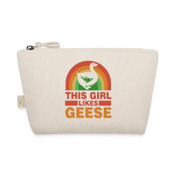 Girl Likes Geese Nature Wildlife Cute Goose - Organic Pouch - nature - Front