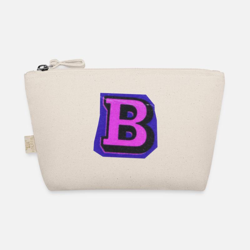 Typography Letter B Organic Pouch
