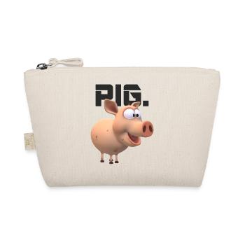 Schwein Tier Lustig - Bio-Täschchen - Natur - Vorne