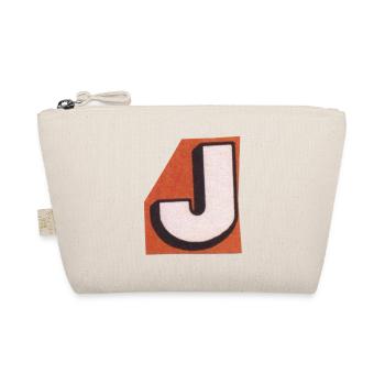 Retro letter J - Organic Pouch - nature - Front