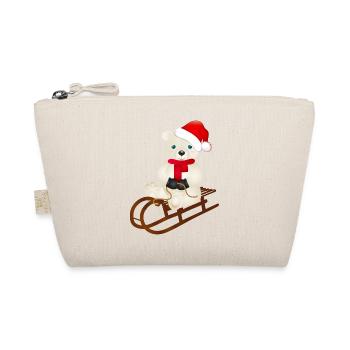 enchanting polar bear while sledging - Organic Pouch - nature - Front