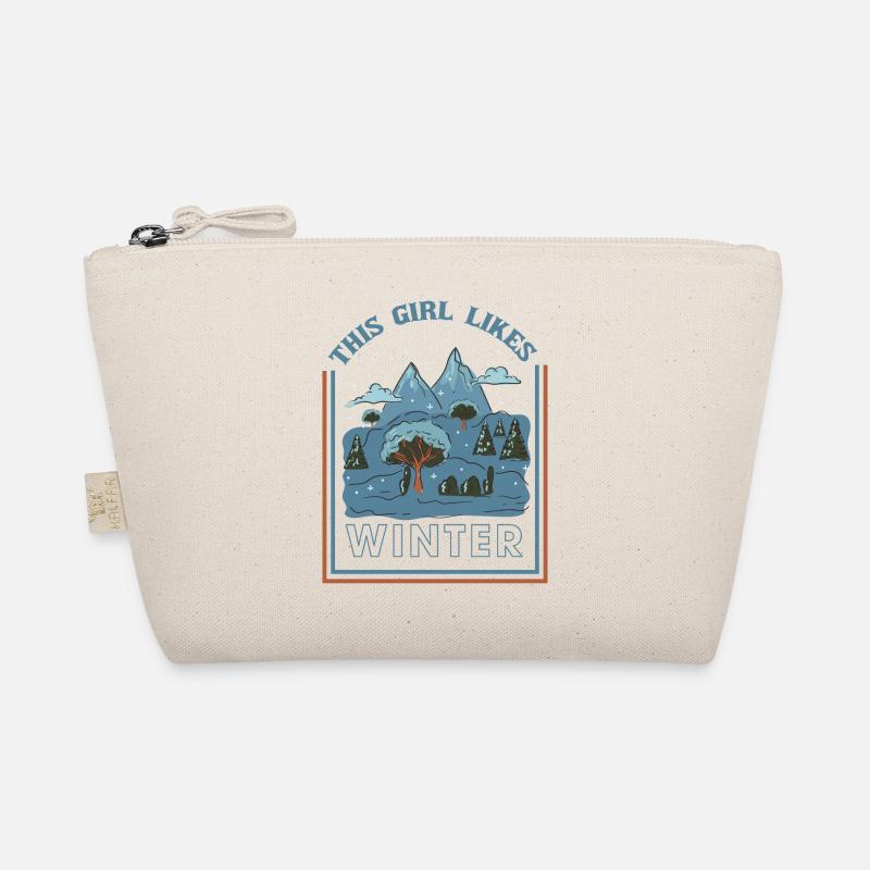 Mädchen mag Wintersaison Gemütliche Bio-Täschchen