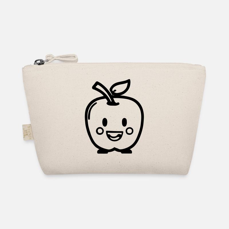 Niedlicher Apfel mit Gesicht Vektor Geschenkidee Bio-Täschchen