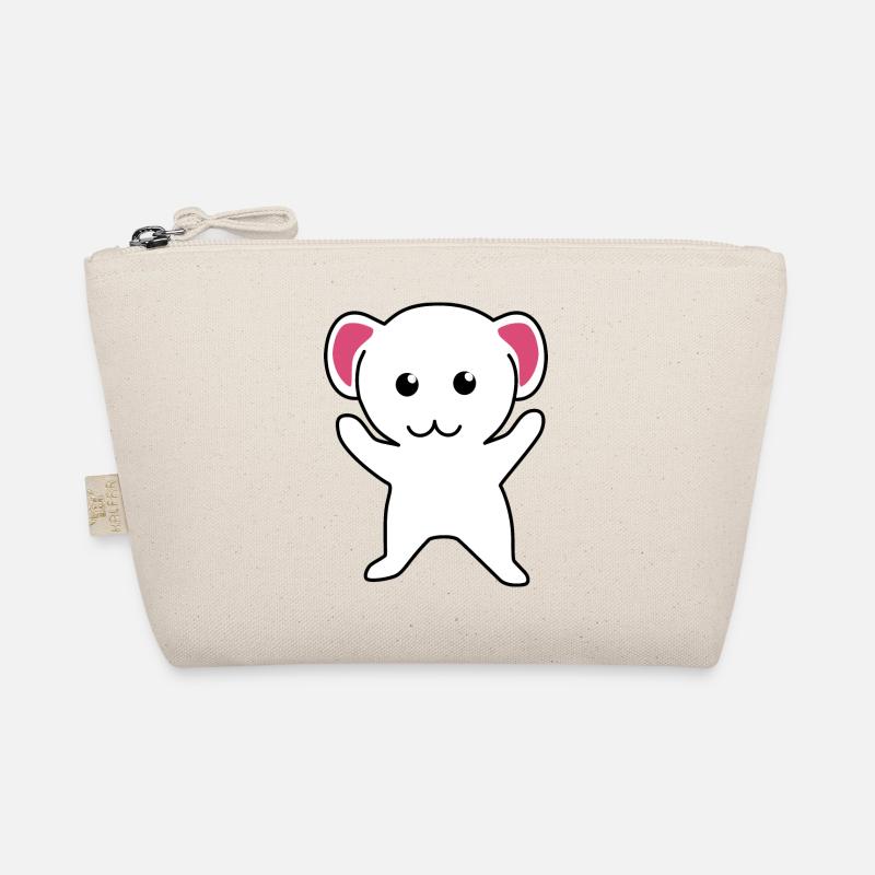Cute white mouse Organic Pouch