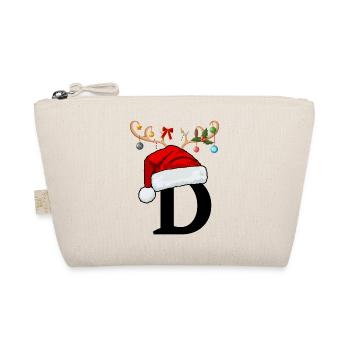 Lettre D bonnet de Noël - Trousse biologique - nature - Devant