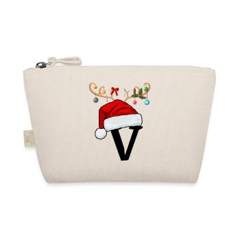 Lettre V bonnet de Noël - Trousse biologique - nature - Devant