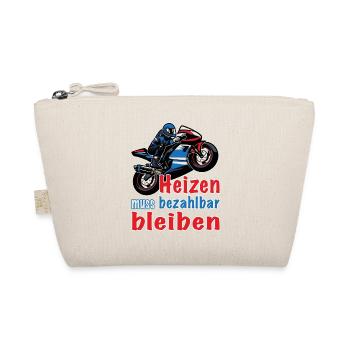 Motorrad Biker lustiger Spruch Motorsport Race - Bio-Täschchen - Natur - Vorne