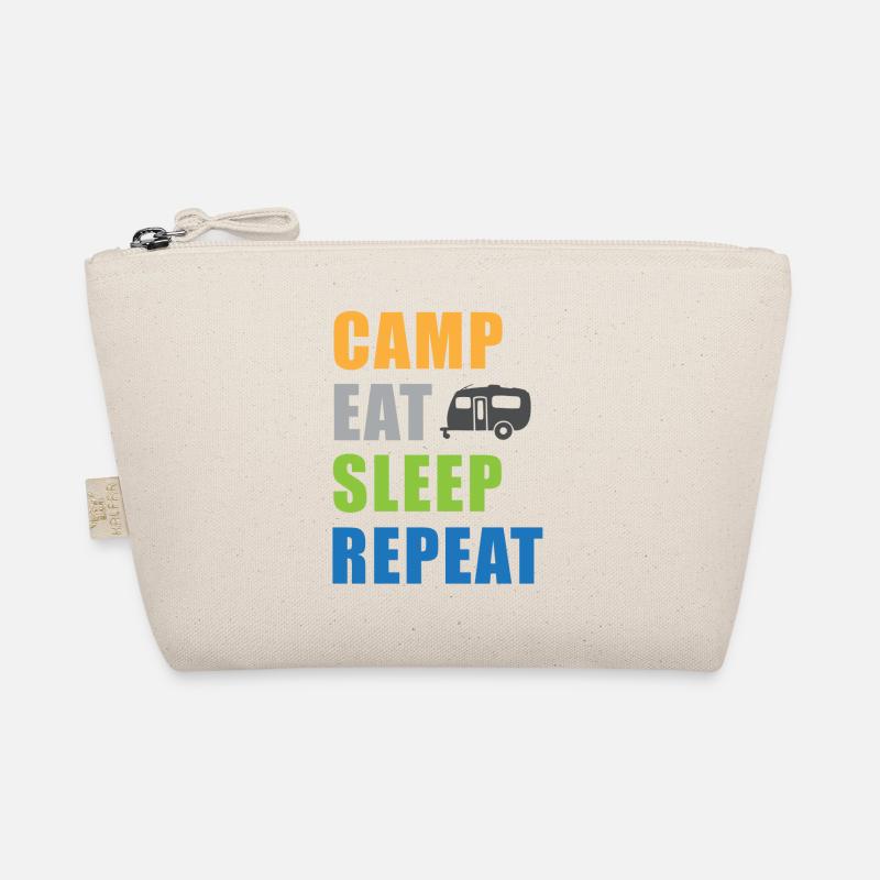Camp Eat Sleep Repeat Caravan en couleur Trousse biologique
