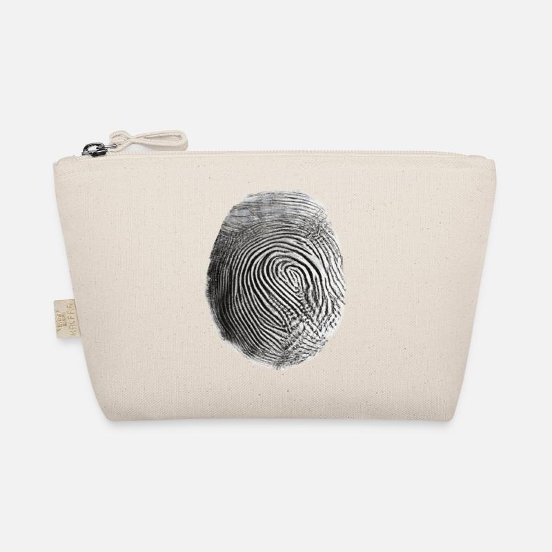 Fingerprint black - Bio-Täschchen - Natur