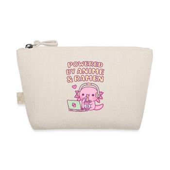 Cute Axolotl Powered By Anime And Ramen - Organic Pouch - nature - Front