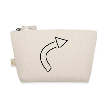 Arrow drawing sketch black - Organic Pouch - nature - Front