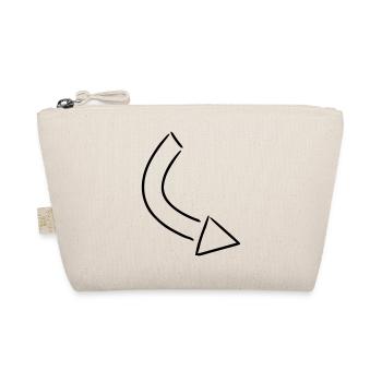 Arrow drawing sketch black - Organic Pouch - nature - Front