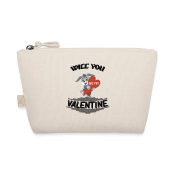 Will you be my valentine - Bio-Täschchen - Natur - Vorne
