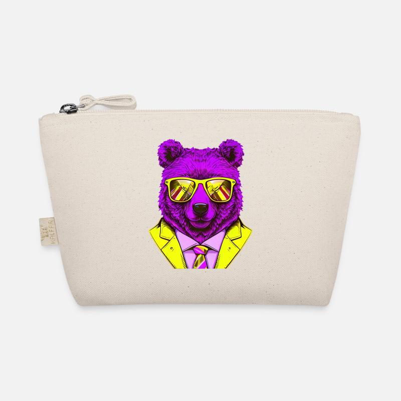 cool boss bear with sunglasses on Bio-Täschchen