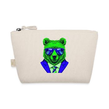 cool boss bear with sunglasses on - Bio-Täschchen - Natur - Vorne