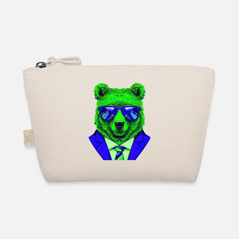 cool boss bear with sunglasses on Bio-Täschchen