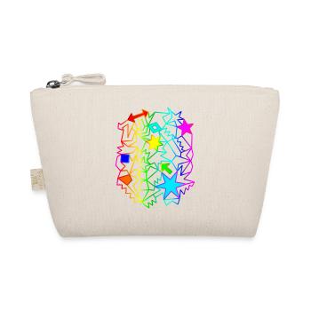 bunte Sterne Pfeile Regenbogen Ornamente - Bio-Täschchen - Natur - Vorne