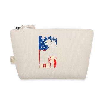 Barrel Racer American Flag, Patriotic Rodeo Barrel - Bio-Täschchen - Natur - Vorne