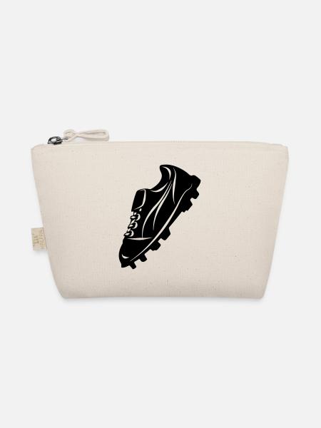 Fußballschuh transparente Schattenfigur - Bio-Täschchen - Natur - Vorne