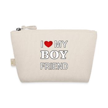 I love my boyfriend Ich liebe meinen Freund - Organic Pouch - nature - Front