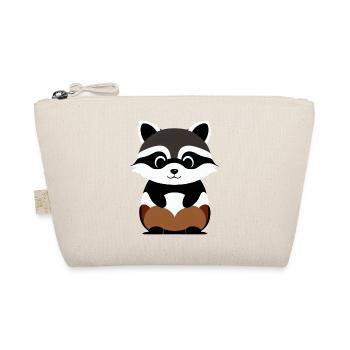 Raccoons Cute Cartoon Raccoon 12 - Organic Pouch - nature - Front