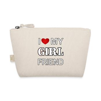 I love my girlfriend Ich liebe meine Freundin - Bio-Täschchen - Natur - Vorne