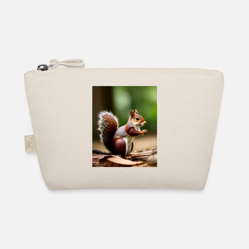 Cooles Comic Portrait wildes rotes Eichhörnchen majestätisch Bio-Täschchen