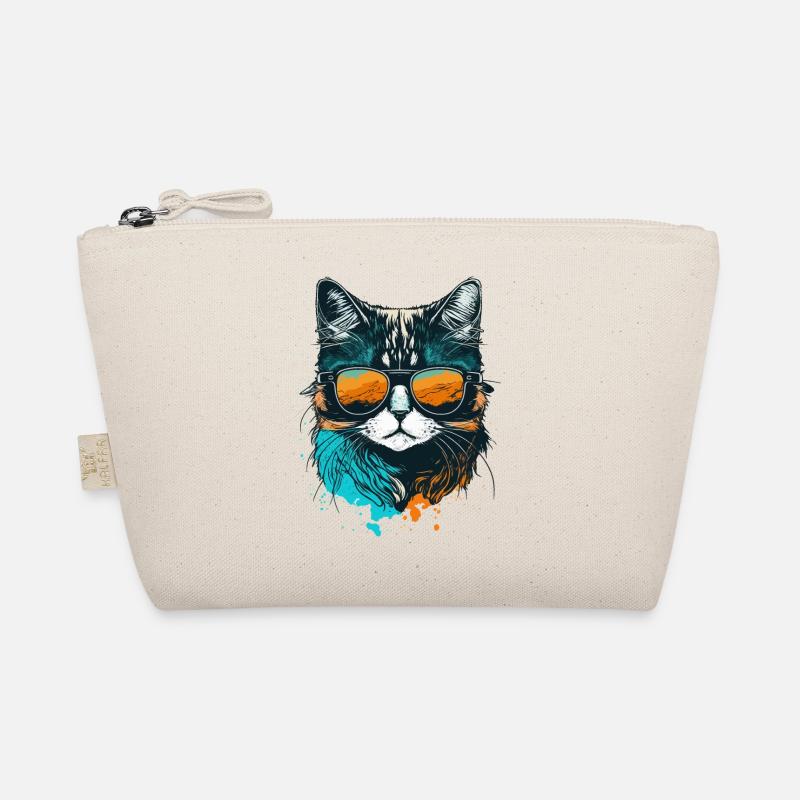 Coole Katze - Bio-Täschchen - Natur