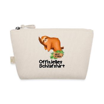 Lustiges Offizielles Schlaffshirt Geschenk Geburts - Bio-Täschchen - Natur - Vorne