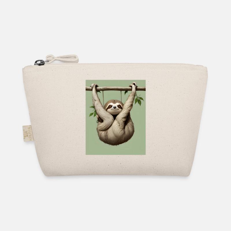 Sloth hangs out relaxed Organic Pouch