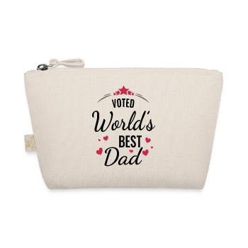 Élu meilleur design de cœur de papa au monde - Trousse biologique - nature - Devant