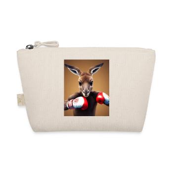 boxing kangaroo comic drawing animal australia - Organic Pouch - nature - Front