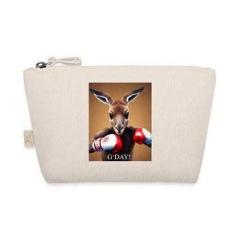 boxing kangaroo comic drawing animal australia - Organic Pouch - nature - Front
