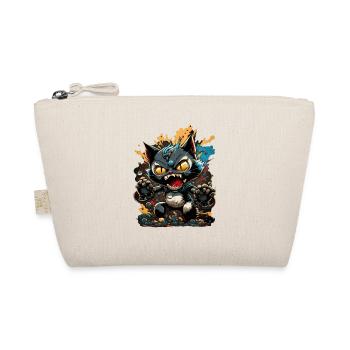 Manga Chat Attaque colorée - Trousse biologique - nature - Devant